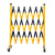 适用于电力绝缘施工围栏玻璃钢圆管伸缩围栏可移动警示隔离带伸缩 加厚黄黑1.2*4米管式