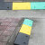 万汇尔橡塑斜坡垫上坡马路牙子路沿坡台阶板汽车爬坡门槛三角斜坡台阶垫 15高塑料路沿坡黄色