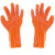 出极 浸胶工业手套 加厚PVC手套 橡胶劳保手套 单位:双 橘色防滑颗粒手套10双 
