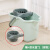 拖把桶水桶地拖桶单桶挤水桶拖布桶老式加厚塑料带滑轮拖地桶 拖把桶+备用篮*1-绿色