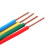 竹江 电线电缆 国标铜芯电线单芯单股铜线硬线 BV4平方蓝色 1米