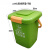 正方形8L10L15L塑料提手密封新料多功能带盖过滤网厨房加厚垃圾桶 果绿10L带盖