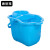 康丽雅 K-2897 塑料拖把桶 老式带轮地拖桶墩布桶拖把挤水桶  蓝色