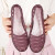 西马驼（XIMATUO）凉鞋女夏水晶妈妈坡跟编织镂空塑料防滑加厚时尚外穿单鞋低跟百搭 黑 标准码 36