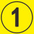 橙安盾 编号标识牌 车间仓库大门编号标识牌 反光膜铝板标志牌 黄 40x40cm