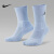 耐克（NIKE）中筒袜男袜JORDAN篮球运动袜精英袜透气健身袜子 一双装 SX5854-425蓝色 L（适合42-46码）