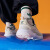 adidas「增嗨鞋」HAIWEE复古运动老爹鞋男女阿迪达斯官方三叶草 灰白色/卡其色 37(230mm)