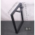 惠利得定制口字型餐桌腿办公会议桌脚书桌脚架大板桌架金属烤漆铁艺桌腿 黑色40宽*72.5高单个