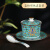 奥丝达中式家用陶瓷炖盅带盖燕窝碗隔水甜品盅汤罐蒸汤蒸蛋碗炖汤盅 炖盅套装【金边蓝粉彩】