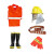 圣驰消防服套装五件套消防灭火防火防护服M（中码）*02款消防服（五件套）薄款