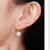 玉诉淡水珍珠耳钉2024年新款纯银耳饰气质优雅耳坠生日礼物送女友 银色