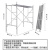 镀锌移动脚手架活动脚手架门式工地装修龙门架钢管手脚架 加厚款1m高2.0厚半架+边勾铆钉