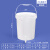 螺旋盖塑料桶圆桶加厚带盖水桶周转桶小桶油墨油漆桶10L25升30kg 20L白色-螺旋桶配龙头