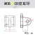 液压油缸配件FA/FB法兰板TC耳轴CA/CB单双耳环LB脚架Y/I型接头 CB双耳环MOB32
