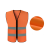 三茂反光安全背心定制logo建筑工地施工反光衣 针织布两横款橘红色