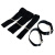 铸固 魔术贴扎带 织尼龙搭扣自粘绑带货物捆绑强力卡板固定带 3.8cm*60cm*2条黑色