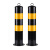 鲁工  加厚钢管警示柱防撞柱  50CM普通黄黑活动+配螺丝