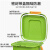 蓓尔蓝 LJ469 厨房垃圾桶 带盖密封手提干湿分离桶商用厨房厨余垃圾分类桶 绿色8L