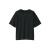 无印良品（MUJI）女式 天竺编织圆领短袖T恤上衣打底衫女款内搭多巴胺 黑色BB2P5A4S XS (150/76A)