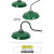 户外防雨LED复古仿搪瓷灯罩工矿灯罩马路弯灯军绿色吊灯厂房 深罩35cm配直杆 室内使用无光源