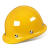 驭舵玻璃钢安全帽工地男ABS施工程领导O型V加厚超硬国标监理头盔印字 518-O形-透气款-黄色