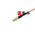 印赛格 MCX-J直公转N-KY28牙加长连接线 50-1.5线MCX转N头防水带螺母固定【MCX直公转N母28MM RG316-0.1米】