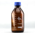 蓝盖试剂瓶100-20000ml螺纹口玻璃丝口化学广口样品实验棕色 250ml透明蓝盖普通料