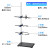 铁架台实验室实验器材不锈钢固定夹十字夹小铁圈加厚 国标铁架台加大一杆一座