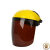 灰尘电焊电焊工焊工电浆切割机防护面罩安全帽飞溅脸部头戴式 【升级加厚】黄顶-黑屏-A74