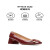 其乐（Clarks）妮雅系列女鞋C扣漆皮方头浅口通勤粗跟复古单鞋 深红色 261746994 35.5