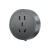 德力西可移动轨道插座五孔配接器客厅家用USB电源插头带LED气氛灯 【升级款】黑色五孔