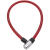 筑筠 钢丝环形锁 便携式环形钢锁 防盗链条锁 红色合金芯80cm（直径15mm）
