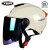 YEMA野马安全头盔3C认证电动车摩托车头盔男女夏季防晒半盔新国标 卡其彩镜
