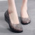 琳可人夏天塑料凉鞋女可以下水下雨天穿水晶透明镂空鸟巢高跟坡跟 012高.跟凉鞋黑色L 36