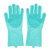 雨林军 硅胶工业手套 耐轻酸碱劳保胶皮手套 农工业防水加厚耐磨清洁手套 单位：套 绿色3双 