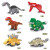 儿童积木玩具奇趣扭蛋恐龙时代幼儿园火车拼装玩具男孩侏罗纪定制 12个一套(各2个)动物总动员