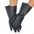 2095020橡胶防化手套 耐强酸碱耐防浓防化手套 黑色加长款1双41厘米 XL