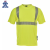 安大叔JJ-E774圆领反光T恤 3M反光材料100%涤纶透气鸟眼布 一件装 荧光黄（加LOGO） XL 