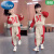迪士尼（Disney）（Disney）女童春秋休闲运动套装2024韩版中大童洋气卫 高品质M款女童套装-杏色 110 码建议身高95-105厘米