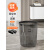 精工垃圾桶大容量厨房客厅卫生间厕所卧纸篓高颜值2 深空灰【中号12L】带压圈