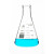 坚弓三角烧瓶锥形瓶子50 100 500ml耐高温化学实验室器材广口刻度烧杯 普通100ml