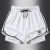 凯乐石（KAILAS）速干短裤男夏季新款宽松舒适短裤假两件三分裤跑步休闲薄款运动裤 白色 S