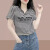 婧瑜洋气拉链短袖t恤女2024新款夏季休闲小众韩版时尚百搭显瘦上衣 黑色 XL 建议115-125斤