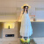 迪士尼（Disney）儿童吊带裙女2024新款女童沙滩裙女大童夏装旅游公主度假裙连衣裙 白色 (蛋糕裙) 120cm
