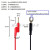 实验导线U型插片转4mm香蕉插头测试线U形叉端子10A/20A电源连接线 2.5平方 1米 开10mm插片转4mm插头 红色1根