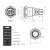 汇君 16mm平面金属按钮开关防水LED环形灯 绿光 3-8V 自锁带插座