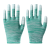 浸胶涂指涂掌尼龙手套劳保工作耐磨防滑干活打包薄款涂胶 绿色条纹涂指(12双) M