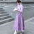TXGX羊绒半身裙新中式国风粉色上衣设计感小众女古着vintage秋装搭配 蓝色套装 S （建议80-90斤）