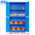 邦途重型工具柜铁皮柜储物柜带锁车间汽修五金收纳柜蓝色双节 BangT-GJ010