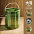 铸固 透明茶渣桶 茶水桶办公茶室推盖手提垃圾桶 过滤茶叶茶具 大号10L-轻奢绿